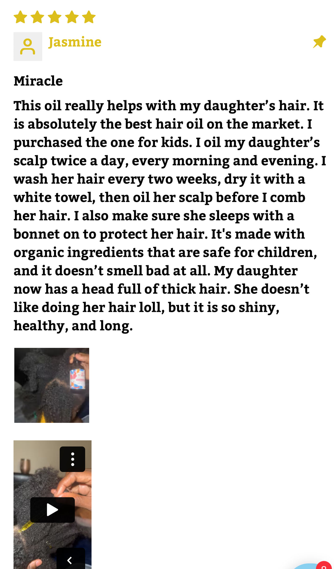 Kid’s Hair Growth oil