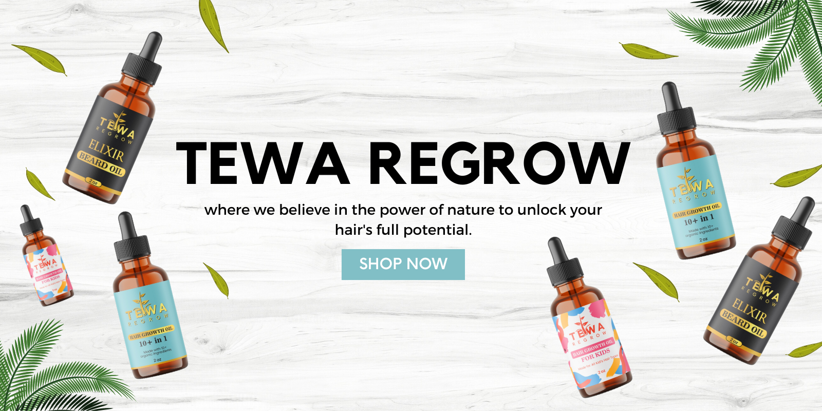 Welcome to Tewa Regrow, where we believe in the power of nature to unlock your hair's full potential. Our natural hair growth oil is meticulously crafted with premium ingredients to nourish your scalp, strengthen your strands, and promote healthy growth from root to tip. www.tewaregrow.com